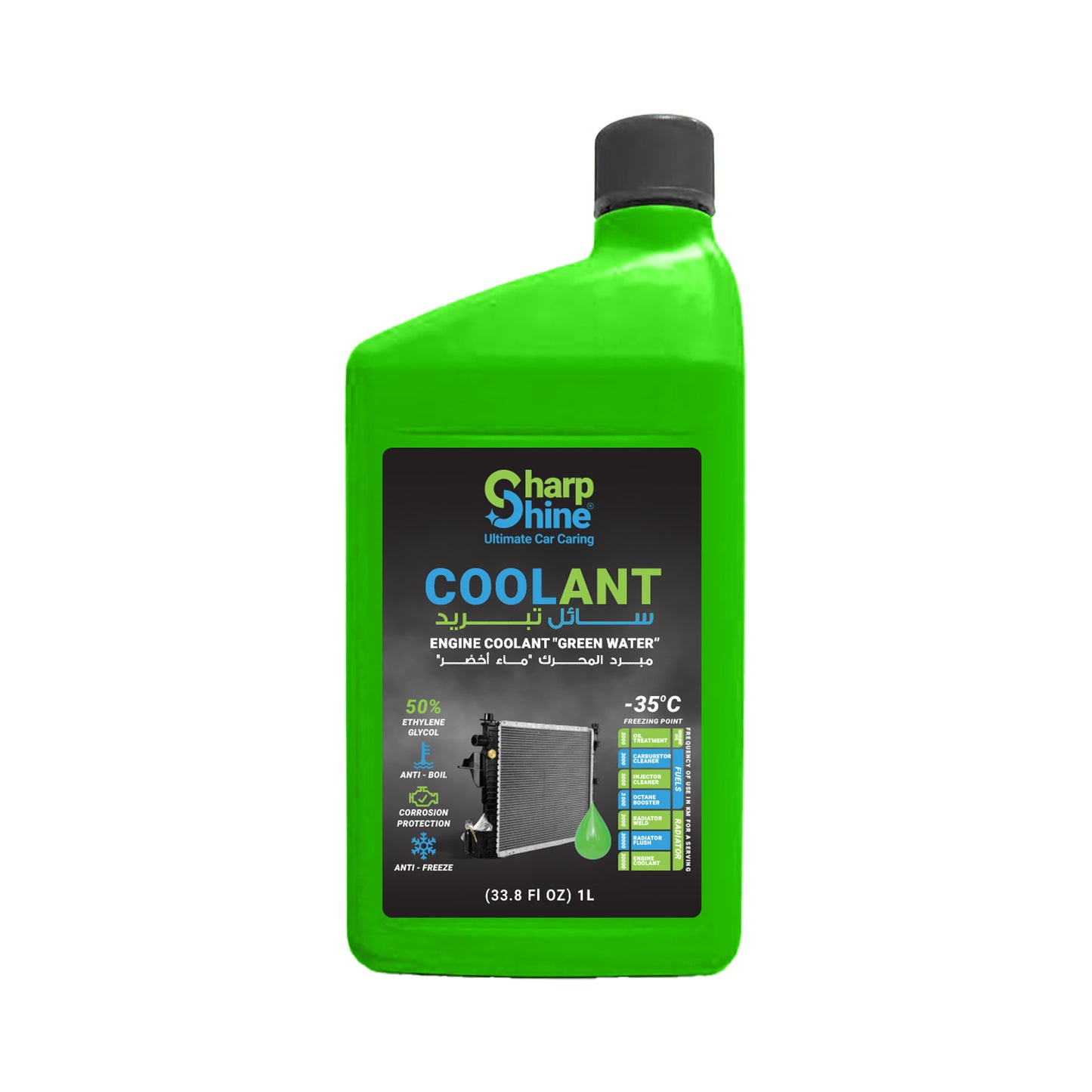Sharp Shine Coolant (Green Water) - 1 Litre