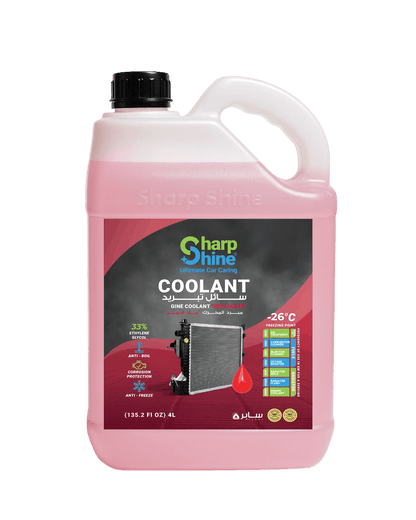 Sharp Shine Engine Coolant - Red water (33% Concentration) - 4 Litres