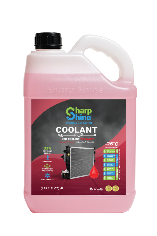 Sharp Shine Engine Coolant - Red water (33% Concentration) - 4 Litres