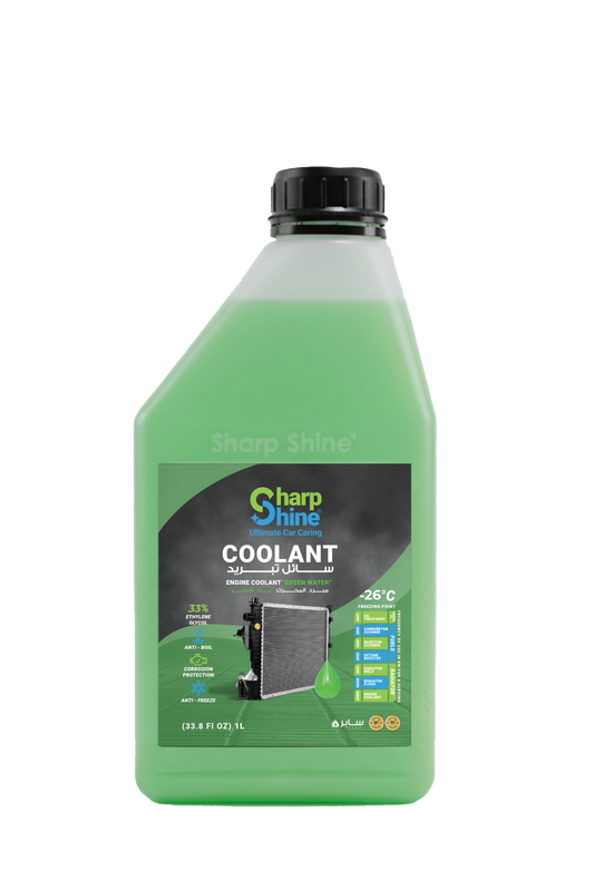 Sharp Shine Engine Coolant - Green water (33% Concentration) - 1 Litres