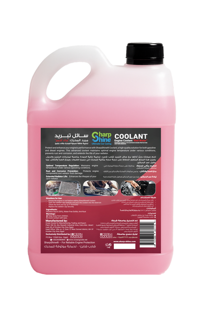 Sharp Shine Engine Coolant - Red water (33% Concentration) - 4 Litres
