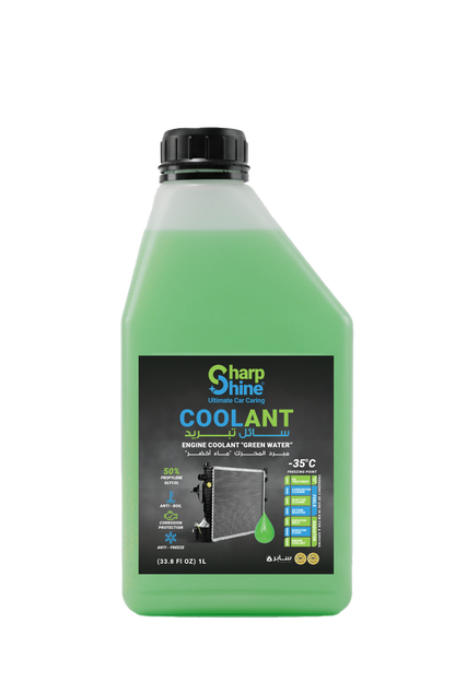 Sharp Shine Engine Coolant - Green water (50% Concentration) - 1 Litres
