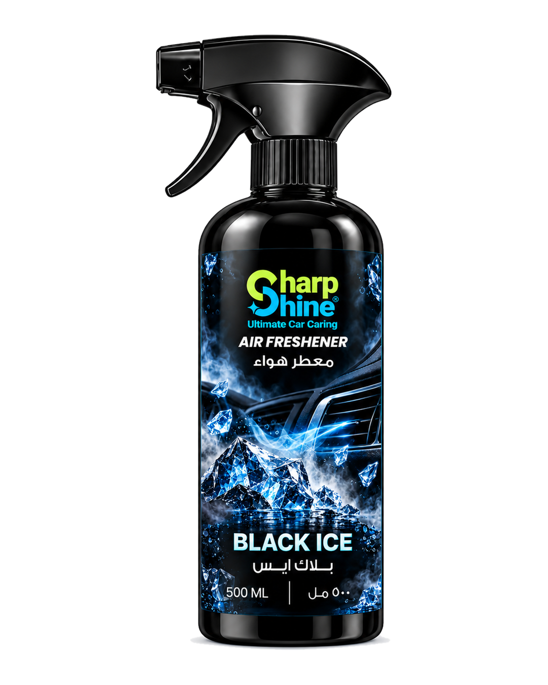معطر هواء SharpShine® بريحة بلاك ايس، بخاخة 500 مل – وش العبوة