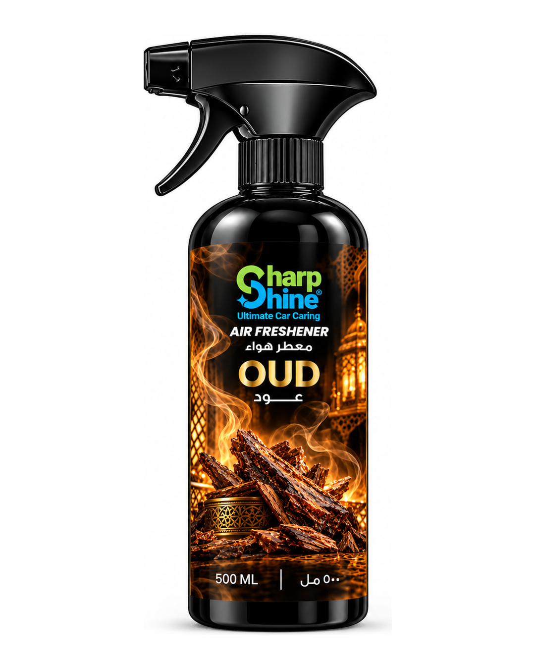 معطر هواء SharpShine® بريحة عود، بخاخة 500 مل – وش العبوة