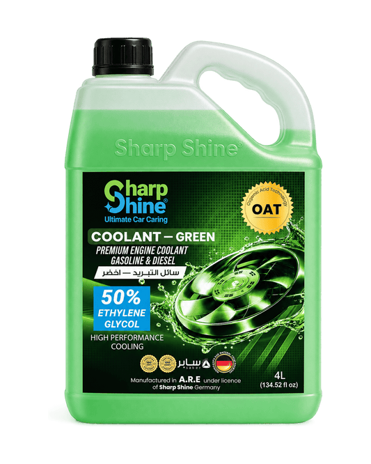 Sharp Shine Engine Coolant - Green water (50% Concentration) - 4 Litres
