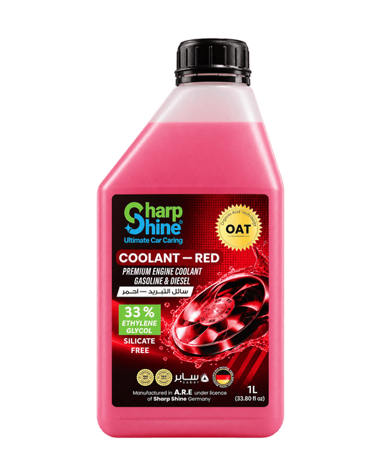 Sharp Shine Engine Coolant - Red water (33% Concentration) - 1 Litres
