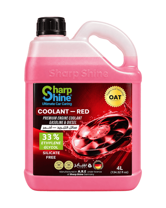 Sharp Shine Engine Coolant - Red water (33% Concentration) - 4 Litres