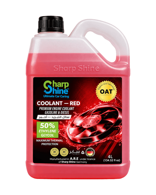 Sharp Shine Engine Coolant - Red water (50% Concentration) - 4 Litres